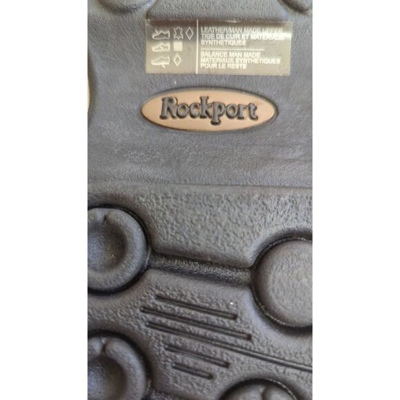 Mens Rockport brown leather loafer comfort work shoe lace up sz 7 - Picture 6 of 11